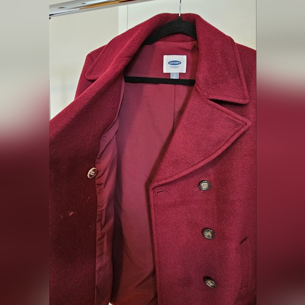 Old Navy Classic Soft-Brushed Peacoat  - Picture 5 of 7